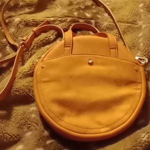 LC Lauren Conrad Lydia Round Crossbody Mini Bag, Med Yellow